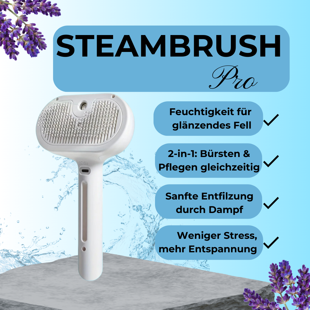 SteamBrush Pro – 2 in 1 Pflegebürste mit Sprühfunktion