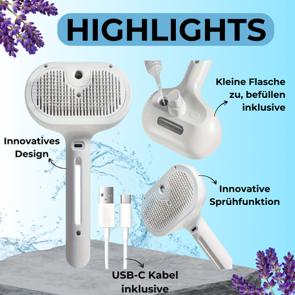SteamBrush Pro – 2 in 1 Pflegebürste mit Sprühfunktion